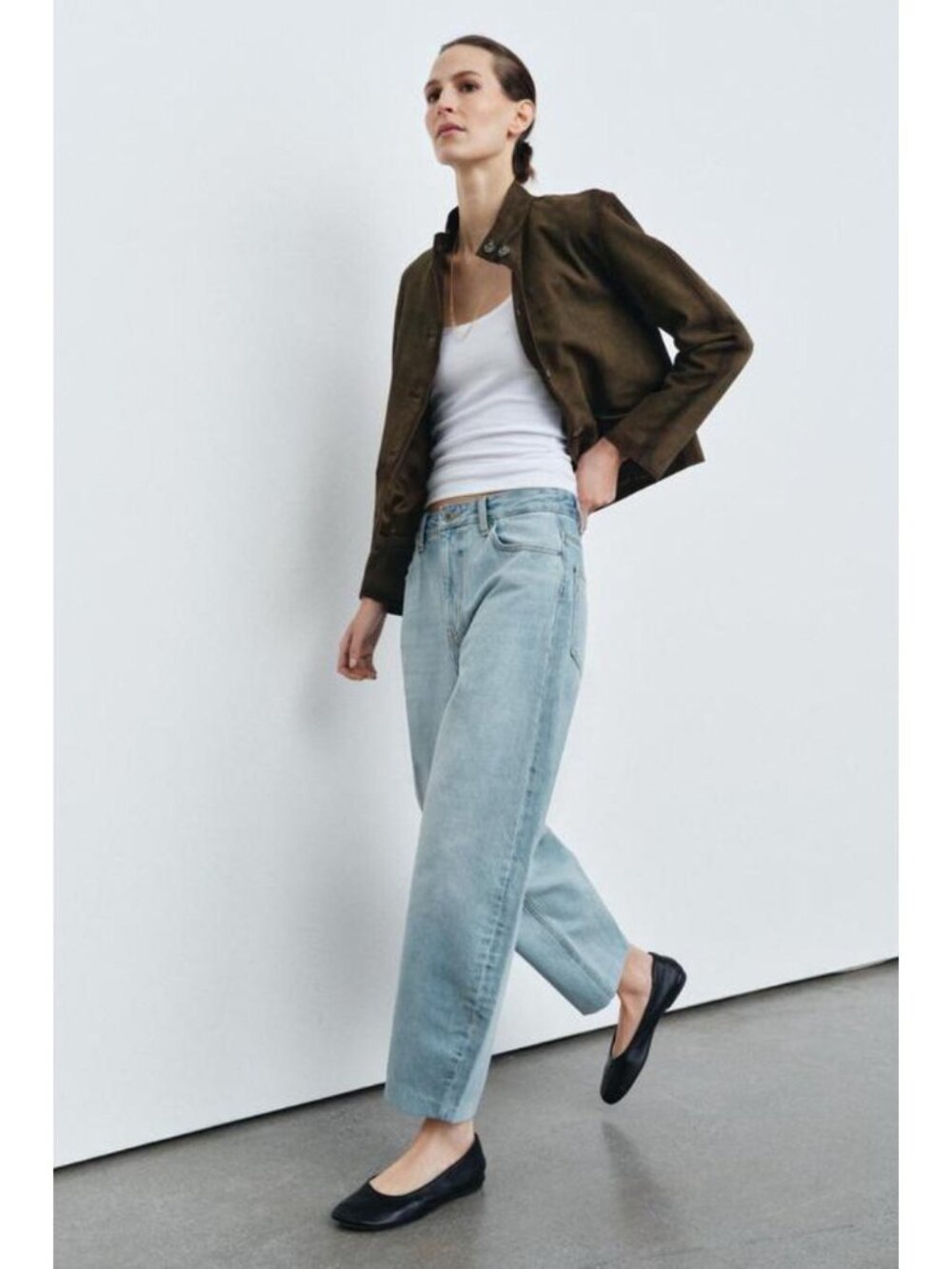 ZARA ZW COLLECTION BARREL HIGH-WAIST JEANS